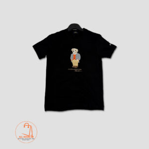 Muška majica Polo Ralph Lauren crna – medvjedić vez